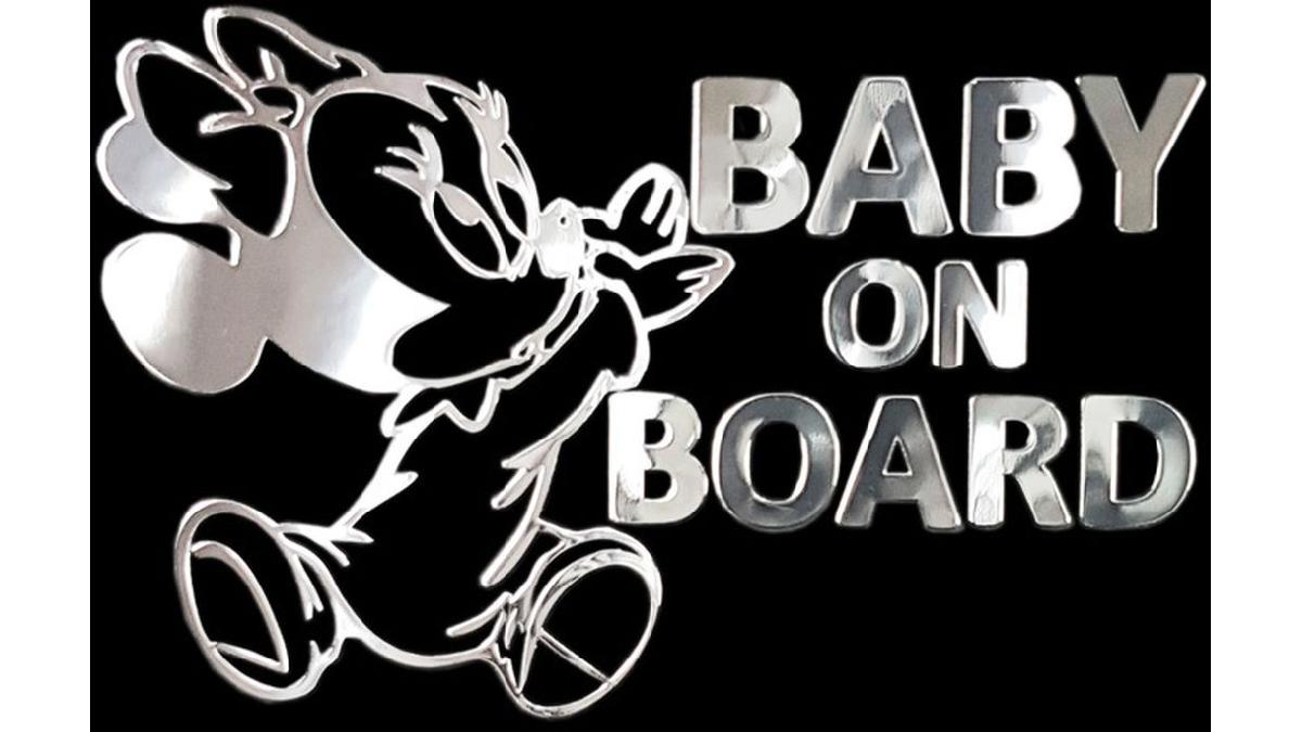 Autocollant+Nickel+%27BABY+ON+BOARD+Minnie%27+-+90x58mm